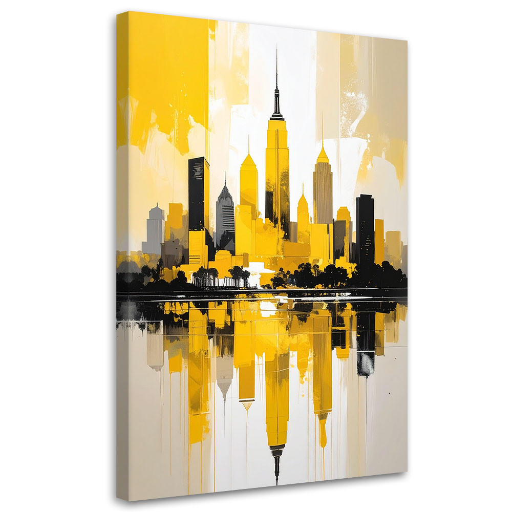LEINWANDBILD Städte & Architektur 80x120cm - Gelb, Textil (80/120cm) - Feeby