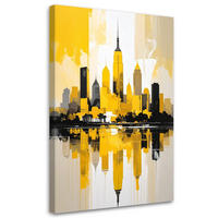 LEINWANDBILD Städte & Architektur 80x120cm - Gelb, Textil (80/120cm) - Feeby