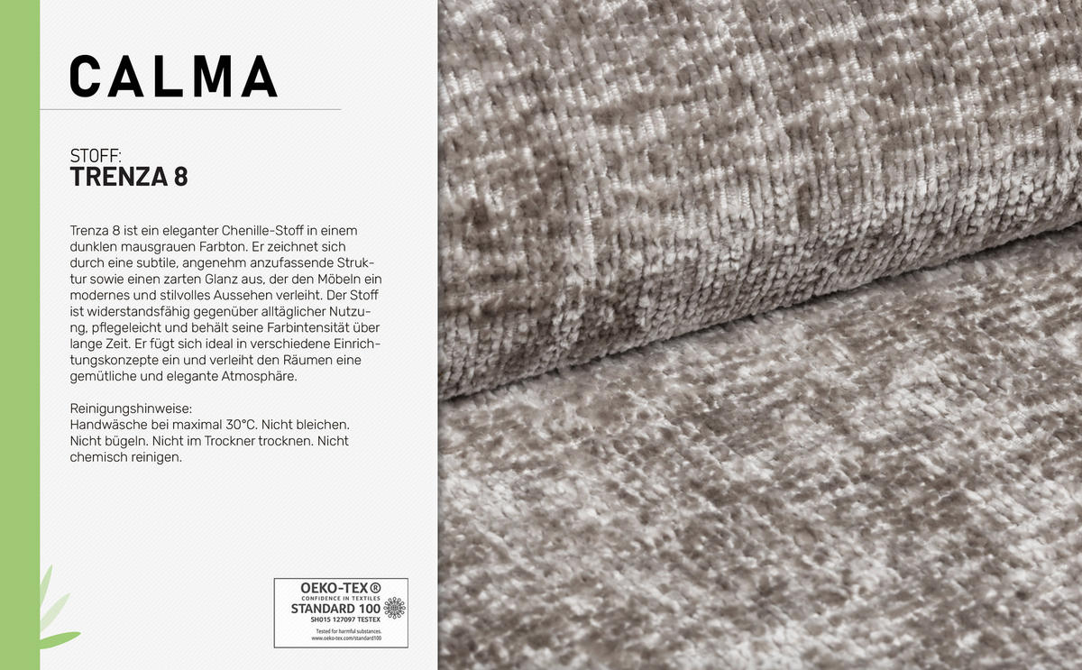 SCHLAFSOFA Calma mit Bettkasten 3-Sitzer modernen Stil, Graubraun - Graubraun, Holz (229/87/97cm) - Panda Möbel