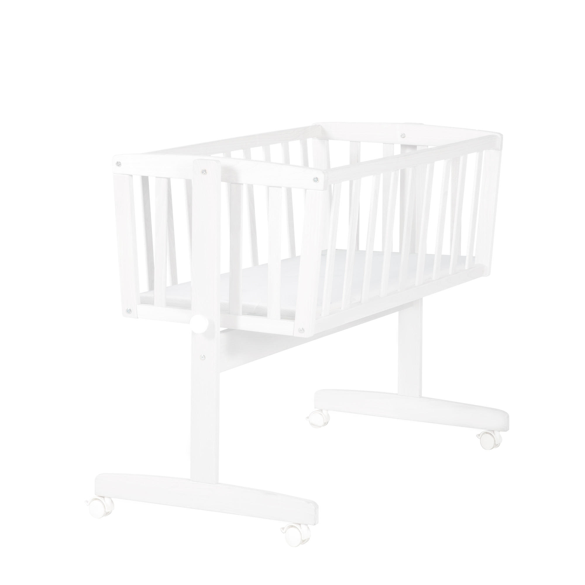 BABYWIEGENSETT - Weiß, Holzwerkstoff/Textil (40/90cm) - Roba