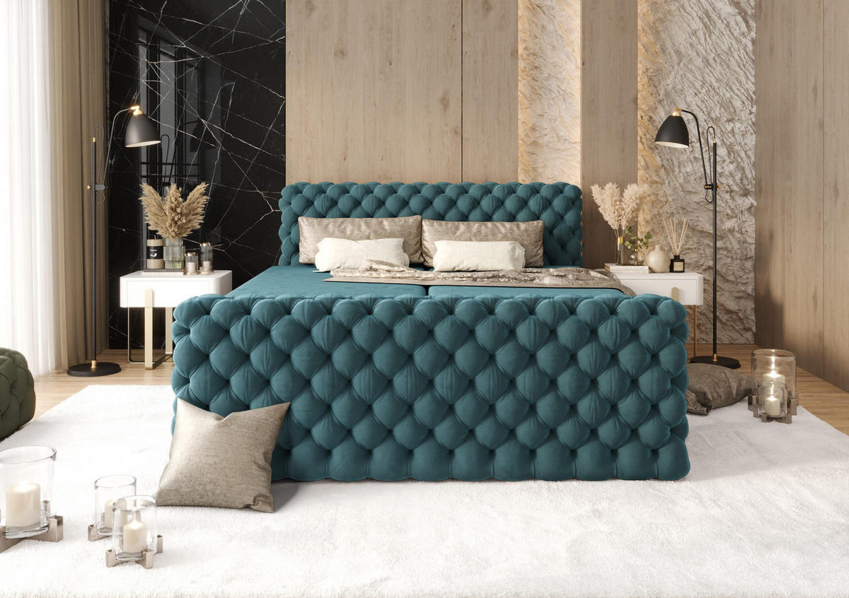 BOXBETT The Big One Figo Hellblau 200x220 cm - Hellblau, Textil (200/220cm) - B&B Home