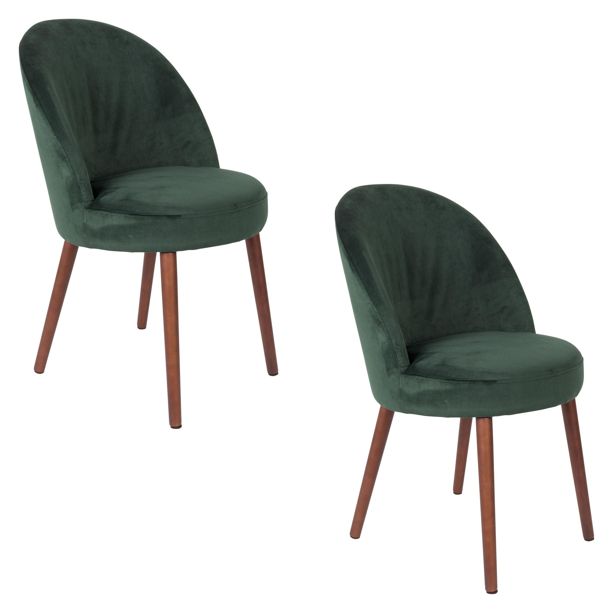 ESSZIMMERSTUHL Barbara Grün - 2 er Set - Grün, Textil (51/85.5/59cm) - Dutchbone