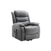 RELAXSESSEL Fernsehsessel - Stoff - Hellgrau - NADINE - Hellgrau, Textil (94/111/86cm) - Vente-Unique
