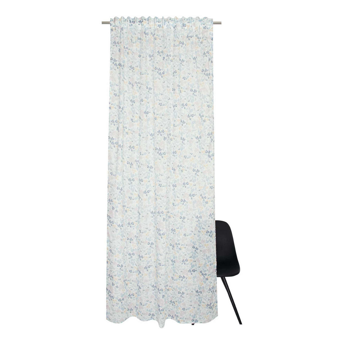 TRANSPARENTER SCHLAUFENVORHANG LEYLA - Blau, Textil (130/0.5/250cm) - Esprit