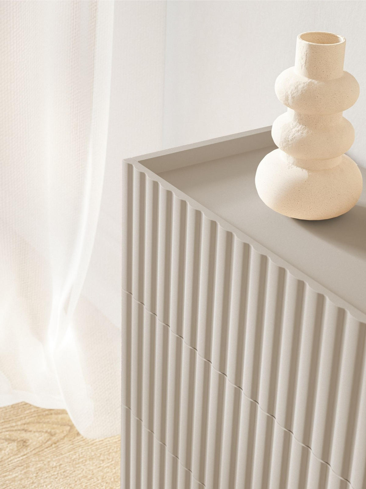 KOMMODE Fiorra Greige 147 cm - Kaschmir, Holzwerkstoff (147/84/38.8cm) - Selsey