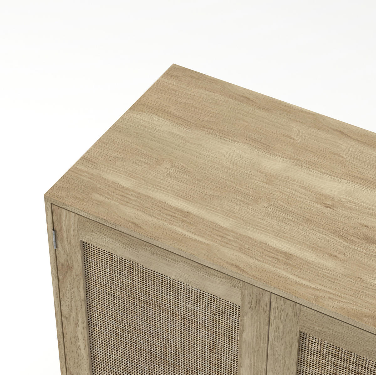 SIDEBOARD 80/40/88 cm natur aus MDF mit Rattanfronten und 2 Türen - Naturfarben, Holzwerkstoff (80/88/40cm) - OKWISH
