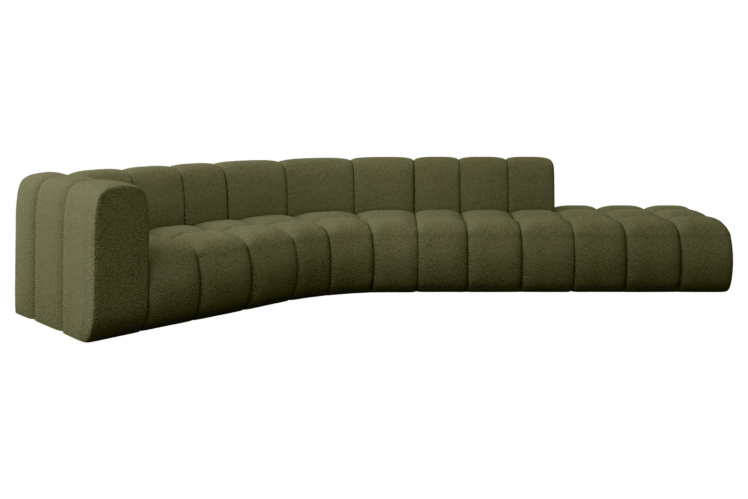 ECKSOFA modulares Sofa Tilmo-L1 - 399x194x70 cm Grün - Grün, Holzwerkstoff/Textil (399/194cm) - ALTDECOR