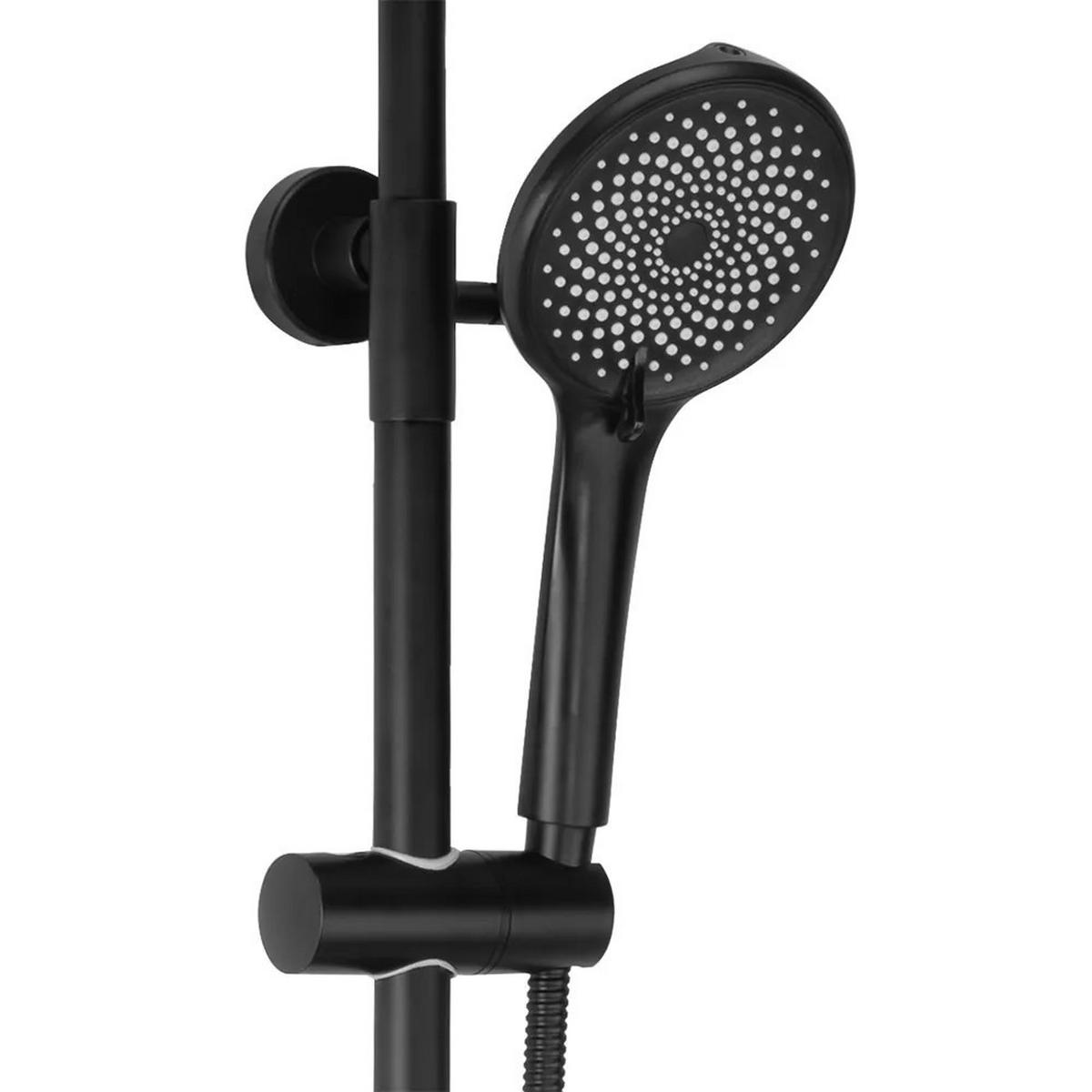 DUSCHGARNITUR Rea Foss Clif Black - Schwarz, Metall (40/18/25cm) - REA