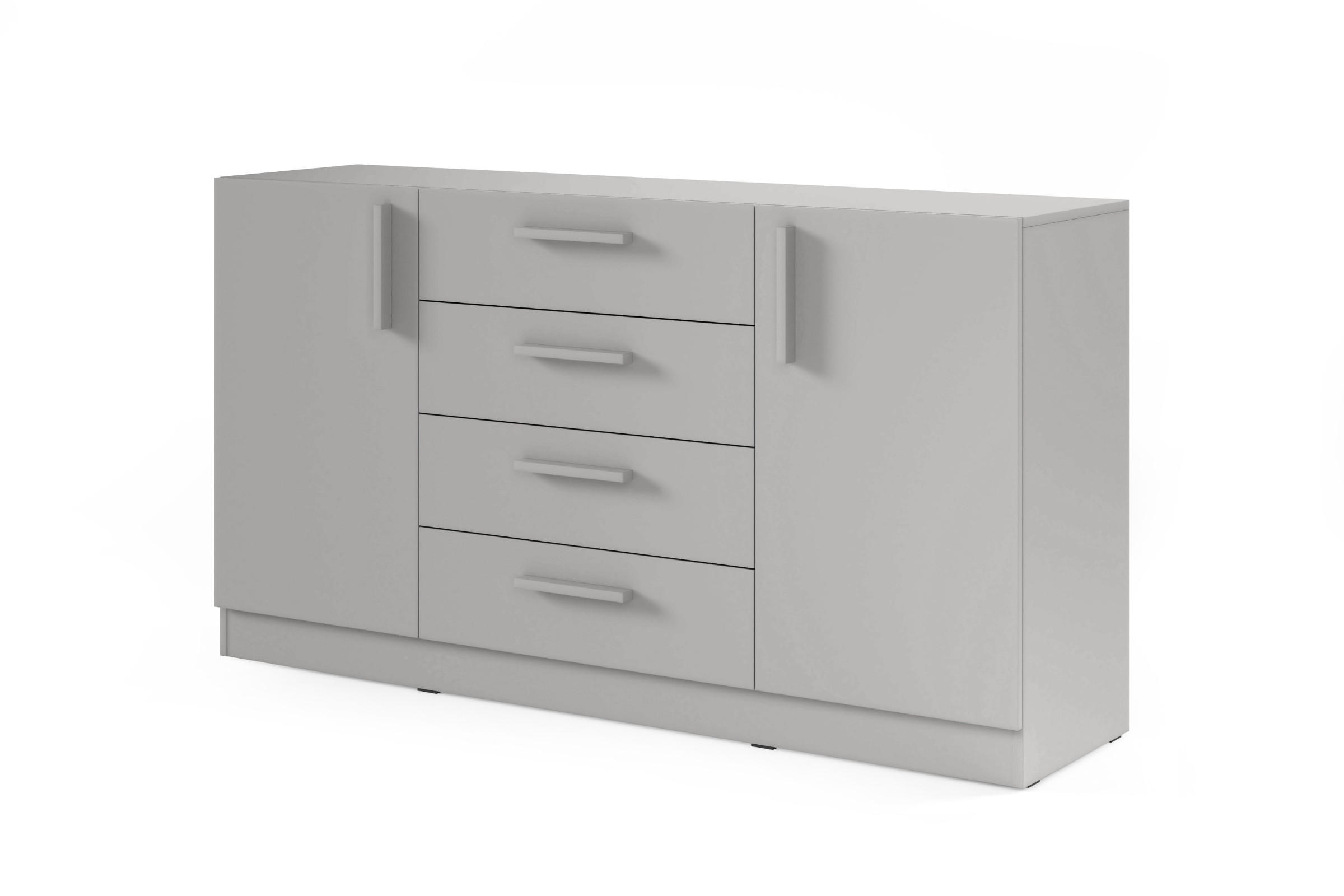 Deine Möbel 24 Kommode Grau 156x85x40 cm