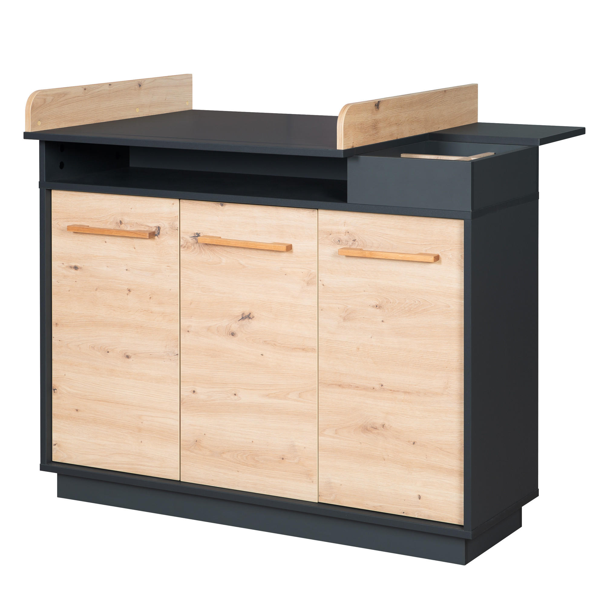 WICKELKOMMODE Lenn - Weiß, Holz/Holzwerkstoff (117.5/103/77cm) - Roba