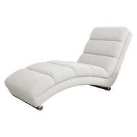 RELAXLIEGE Holiday Premium - Chromfarben/Weiß, Holz/Textil (62/84/180cm) - MIRJAN24