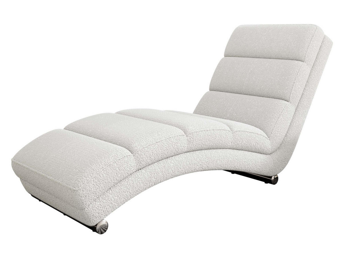 RELAXLIEGE Holiday Premium - Chromfarben/Weiß, Holz/Textil (62/84/180cm) - MIRJAN24