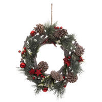 WEIHNACHTSKRANZ Zapfen 30 cm - Multicolor, Holz (30/32cm) - Atmosphera Createur d´interieur