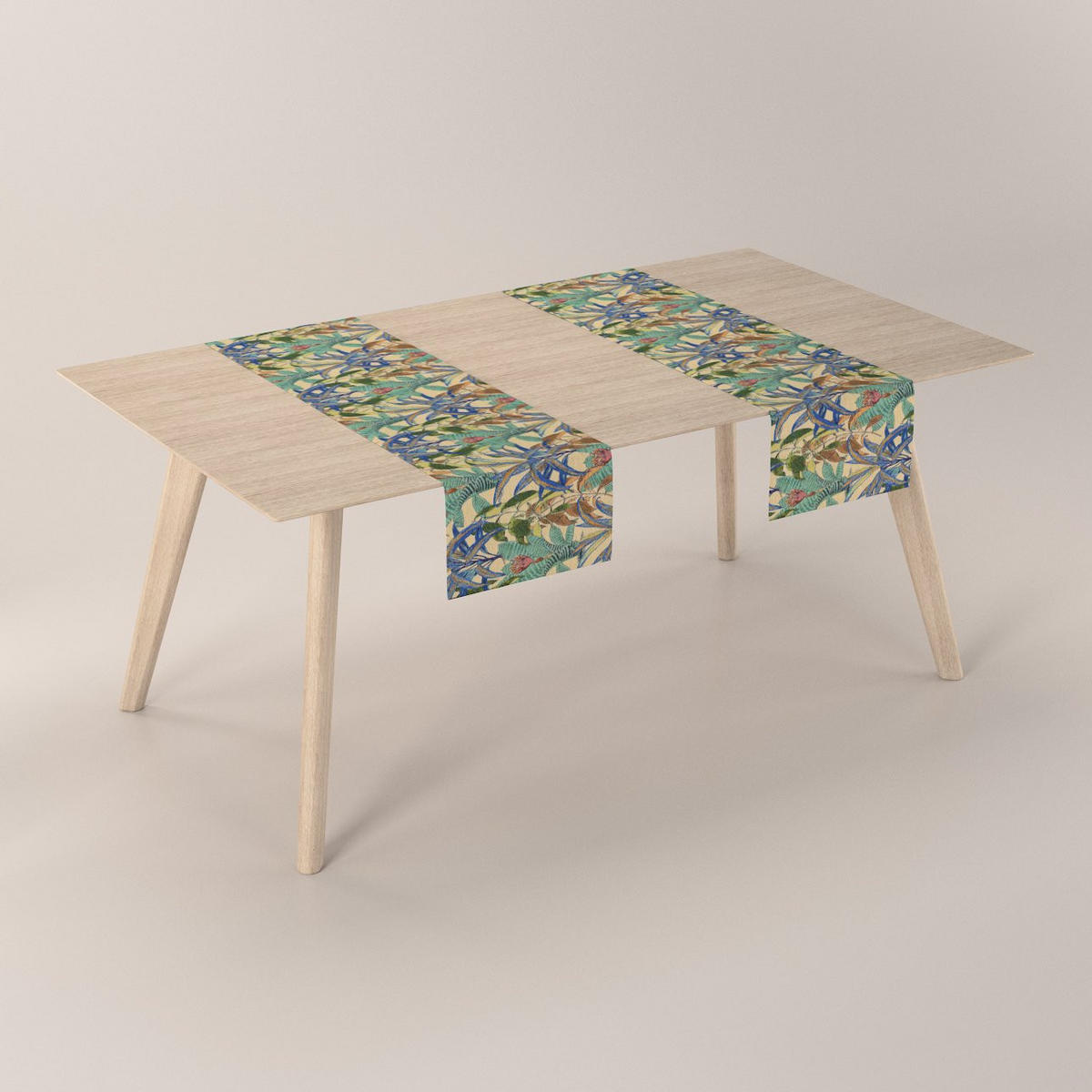 TISCHLÄUFER Intenso Premium, grün und blau, 40x130 cm - Blau/Grün, Textil (40/130cm) - Dekoria