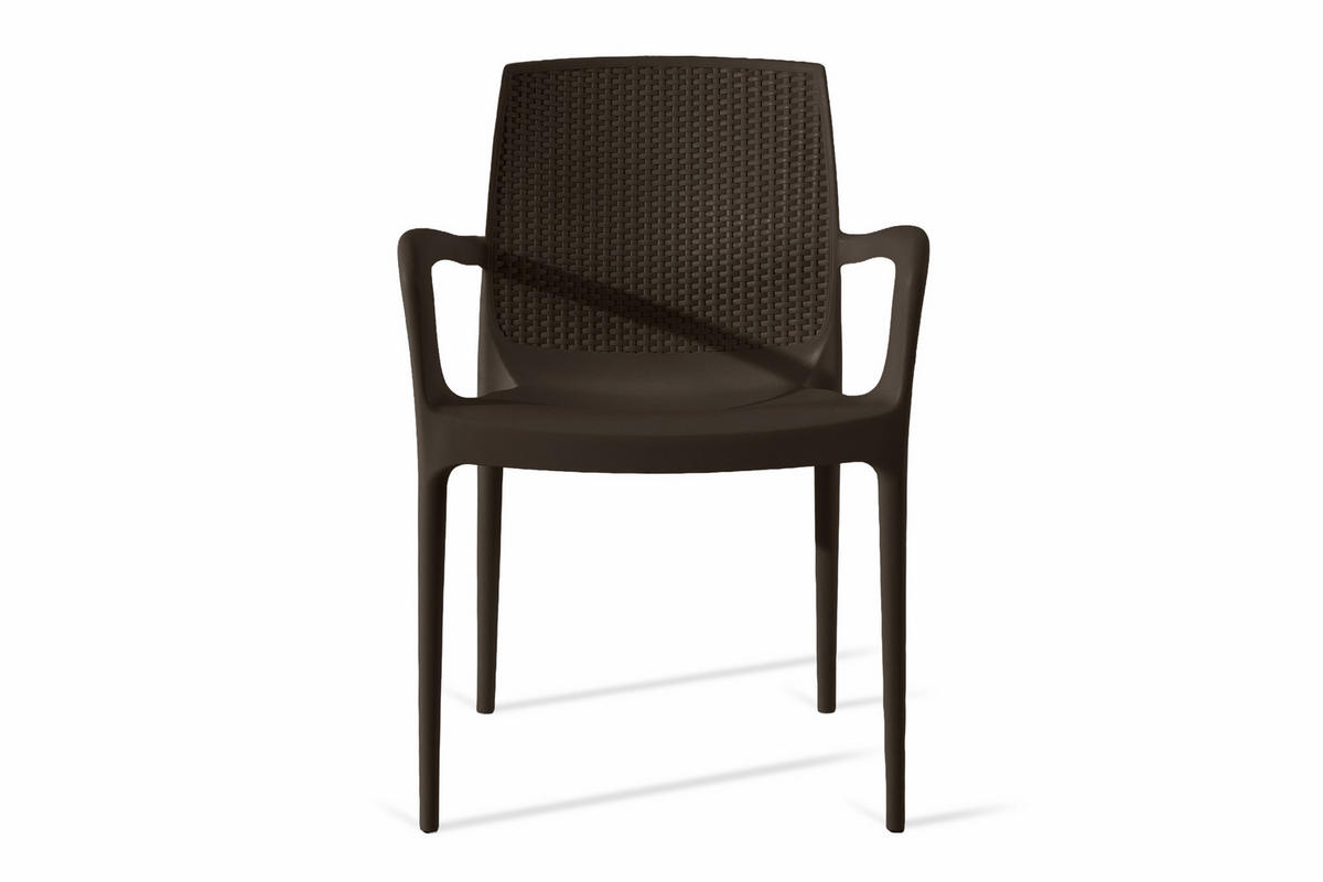 GARTENSTUHL RANTU 4-tlg, Braun - Braun, Kunststoff (60/84/55cm) - KONSIMO®