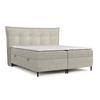 BOXBETT Las Palmas 180/200 cm Beige im Alta Stoff - Beige/Schwarz, Holz/Holzwerkstoff (180/200cm) - AltaBeds