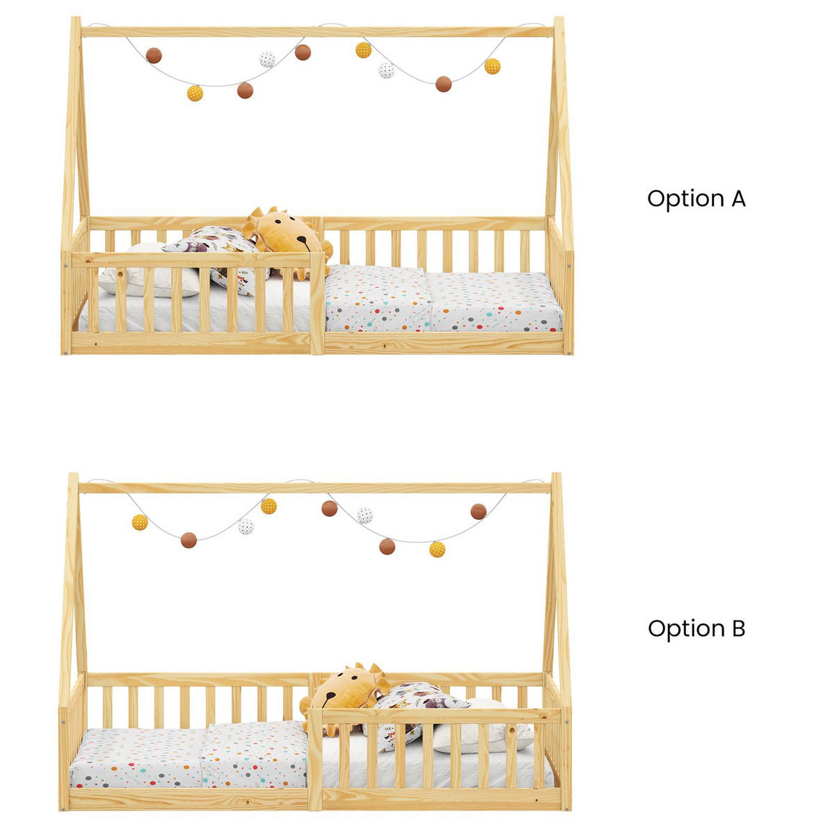 HAUSBETT NICOLAS 90X190 CM - Naturfarben, Holz (90/190cm) - IDIMEX