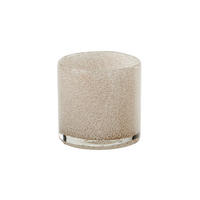 WINDLICHT Linen Glitzer Bubbles, Glas, Hellbeige, H 10 cm - Beige, Glas (10/10/10cm) - Gift Company