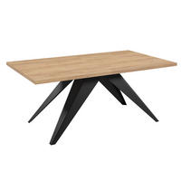 ESSTISCHE SENTO - Honigeiche/Schwarz, Holzwerkstoff (90/160/76cm) - Meblini
