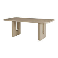 TISCH ohne Ausziehfunktion - 8 -Sitzer - MDF - taupe - NAKONI - Braun, Holz (100/200/76cm) - Vente-Unique