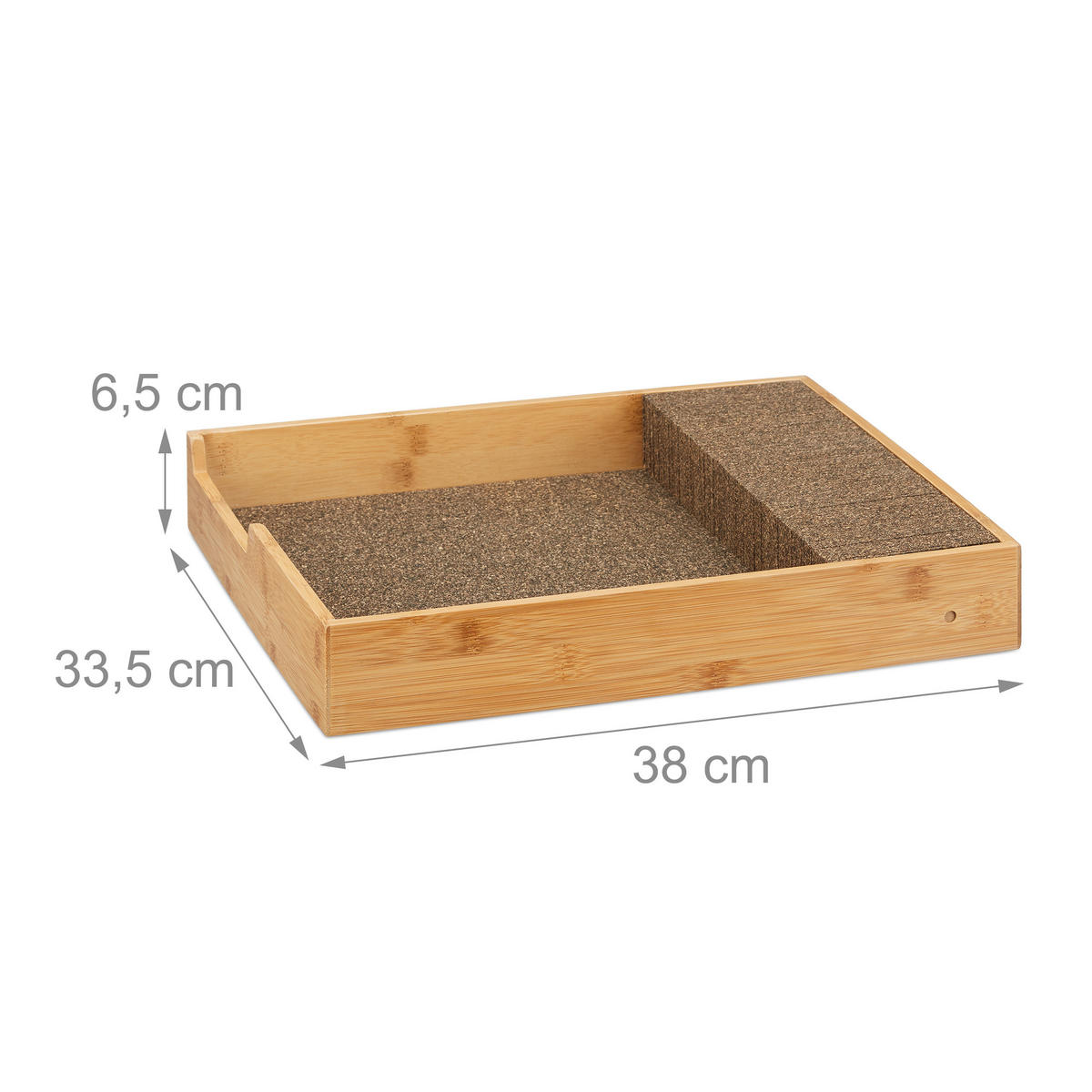 MESSERHALTER - Hellbraun, Naturmaterialien/Holz (38/6.5/33.5cm) - Relaxdays