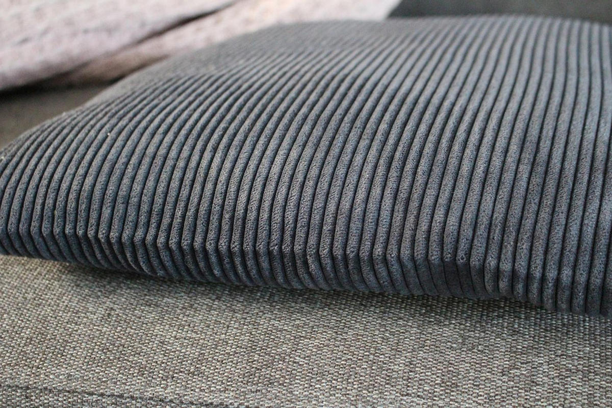 KISSENHÜLLE Inga Cord Look anthrazit - Anthrazit, Textil (40/40cm) - Magma Heimtexx