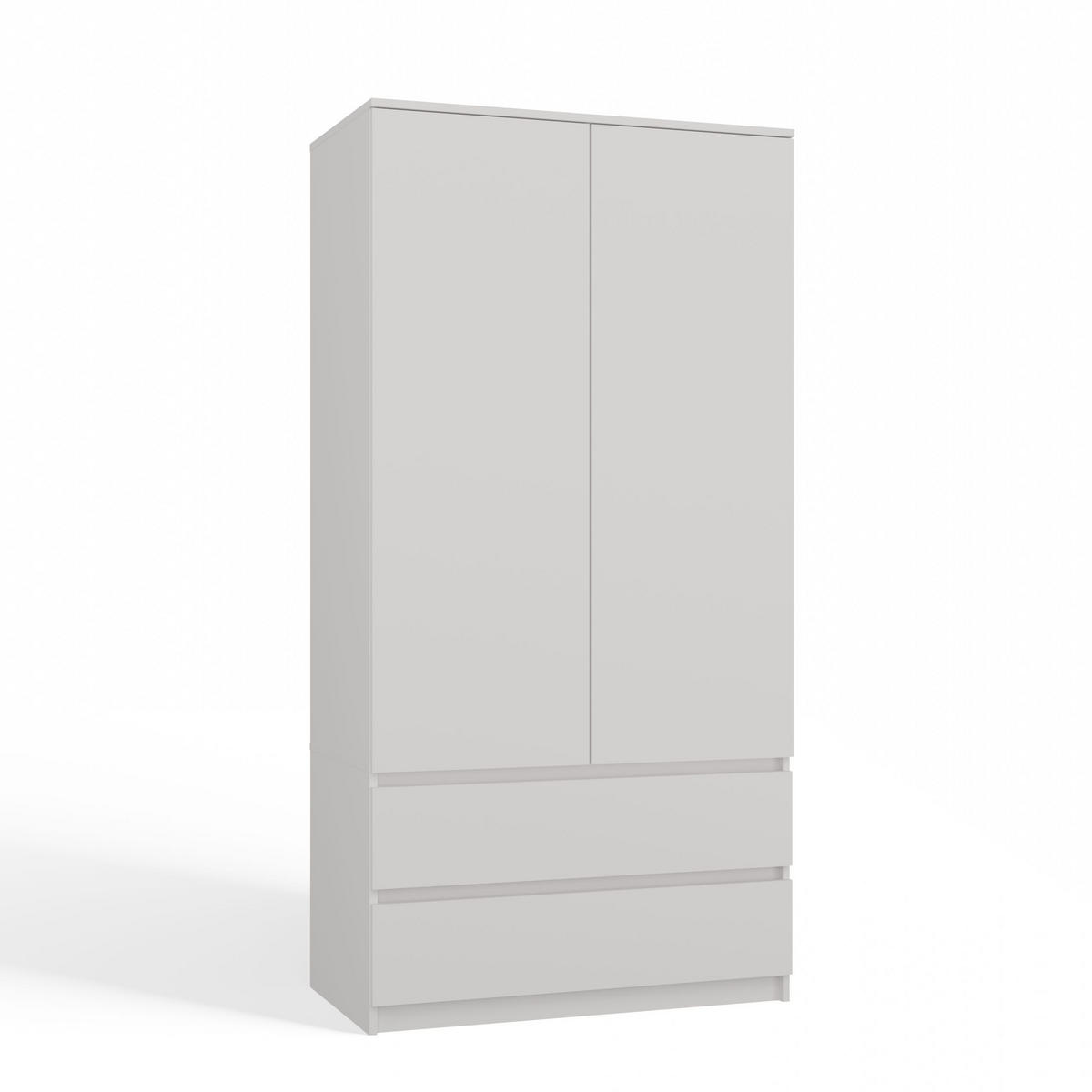 KLEIDERSCHRANK SS-90 WEISS - Weiß, Holzwerkstoff (90/180/50cm) - CDF