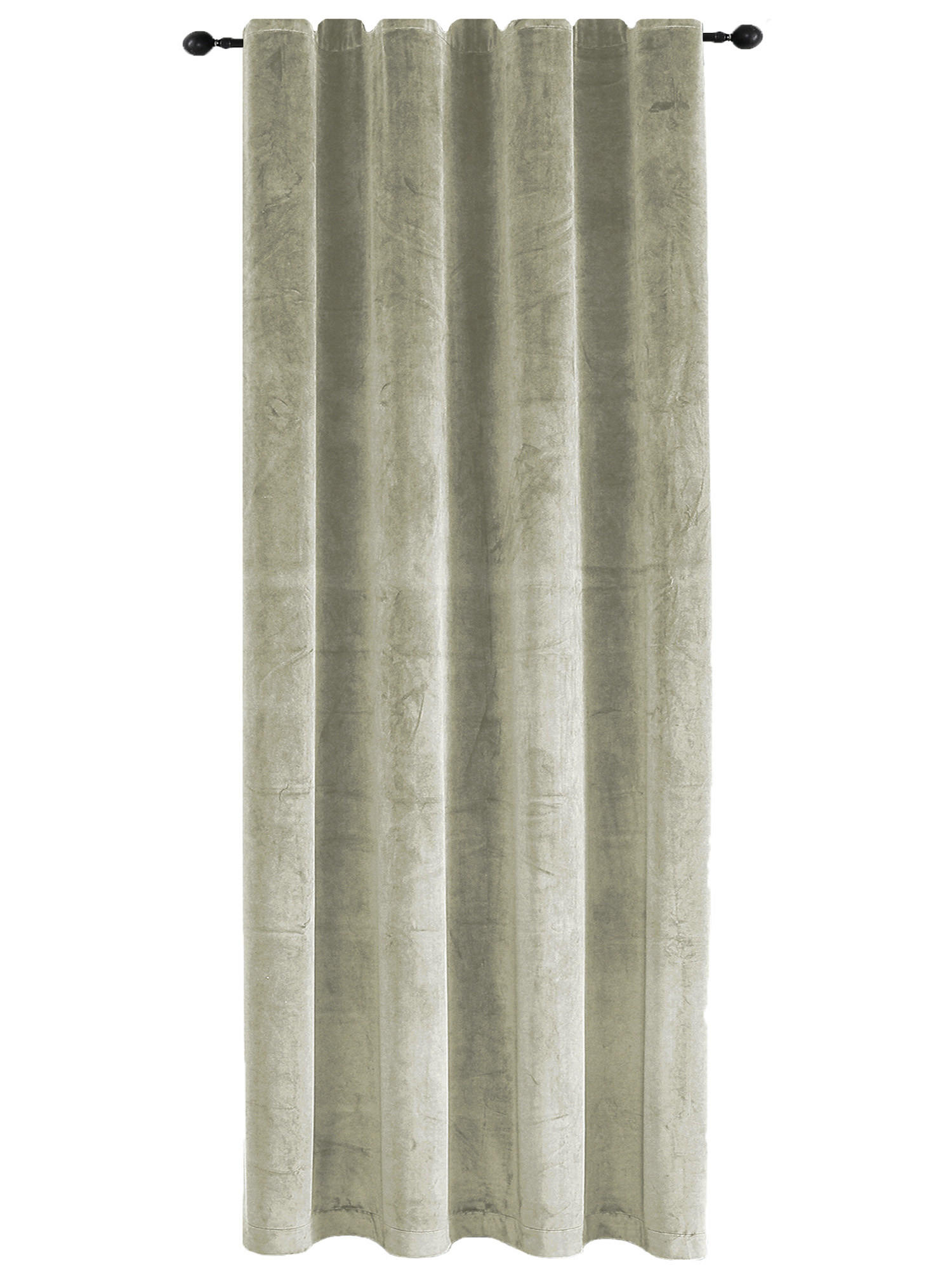 VORHANG Kräuselband Samt 140/145 cm Sand Beige - Naturfarben, Textil (140/145cm) - TiborTex