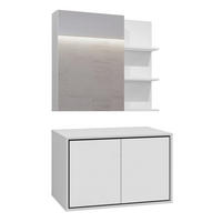 WASCHTISCHUNTERSCHRANK 78cm Sophéa 2er-Set Weiß - Weiß, Holzwerkstoff (78/50.8/48cm) - Petits-meubles