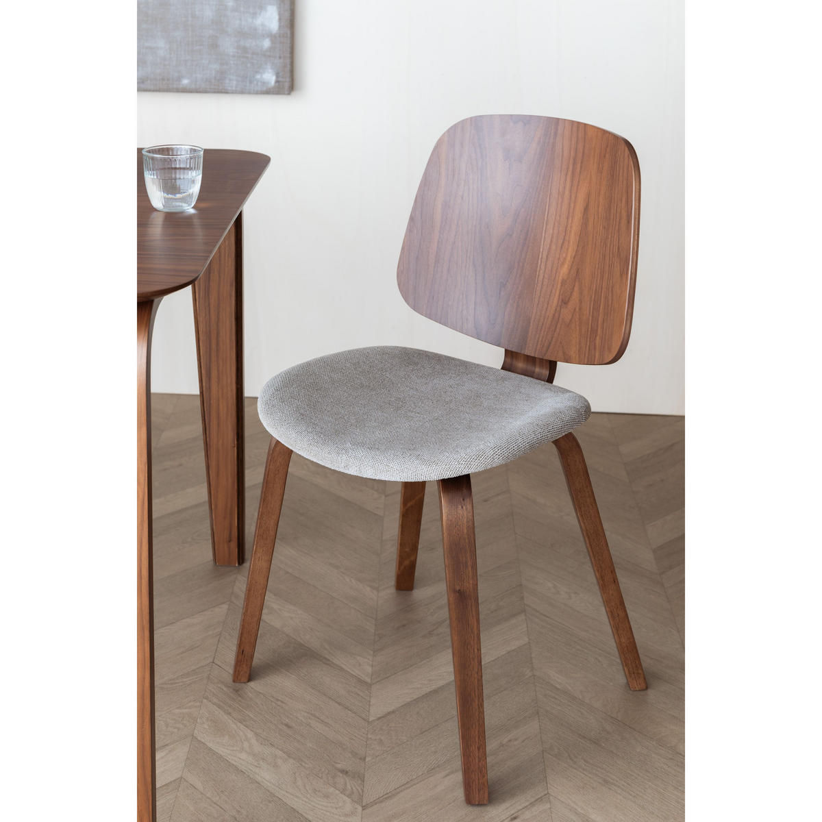 ESSZIMMERSTUHL Walden Walnuss/Beige - 2 er Set - Beige, Kunststoff (51/83/55cm) - Housecraft Living