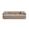 MODULARES-SOFA Campi aus Samt dunkelbeige 4 Sitzplätze - Mokka, Textil (90/70/255cm) - Cosmopolitan Design