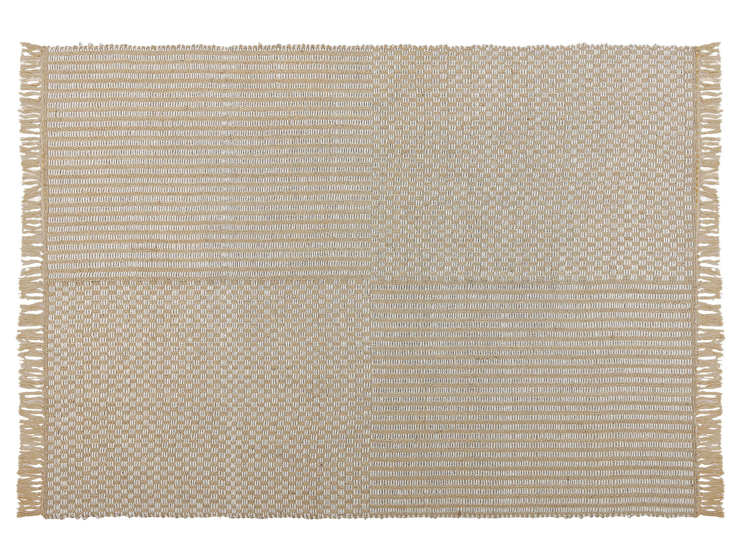 KURZFLOR-TEPPICH Adabag 200/140 cm - Beige, Naturmaterialen (140/200cm) - Beliani