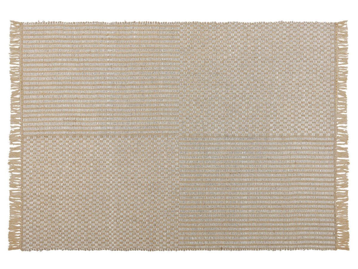 KURZFLOR-TEPPICH Adabag 200/140 cm - Beige, Naturmaterialen (140/200cm) - Beliani