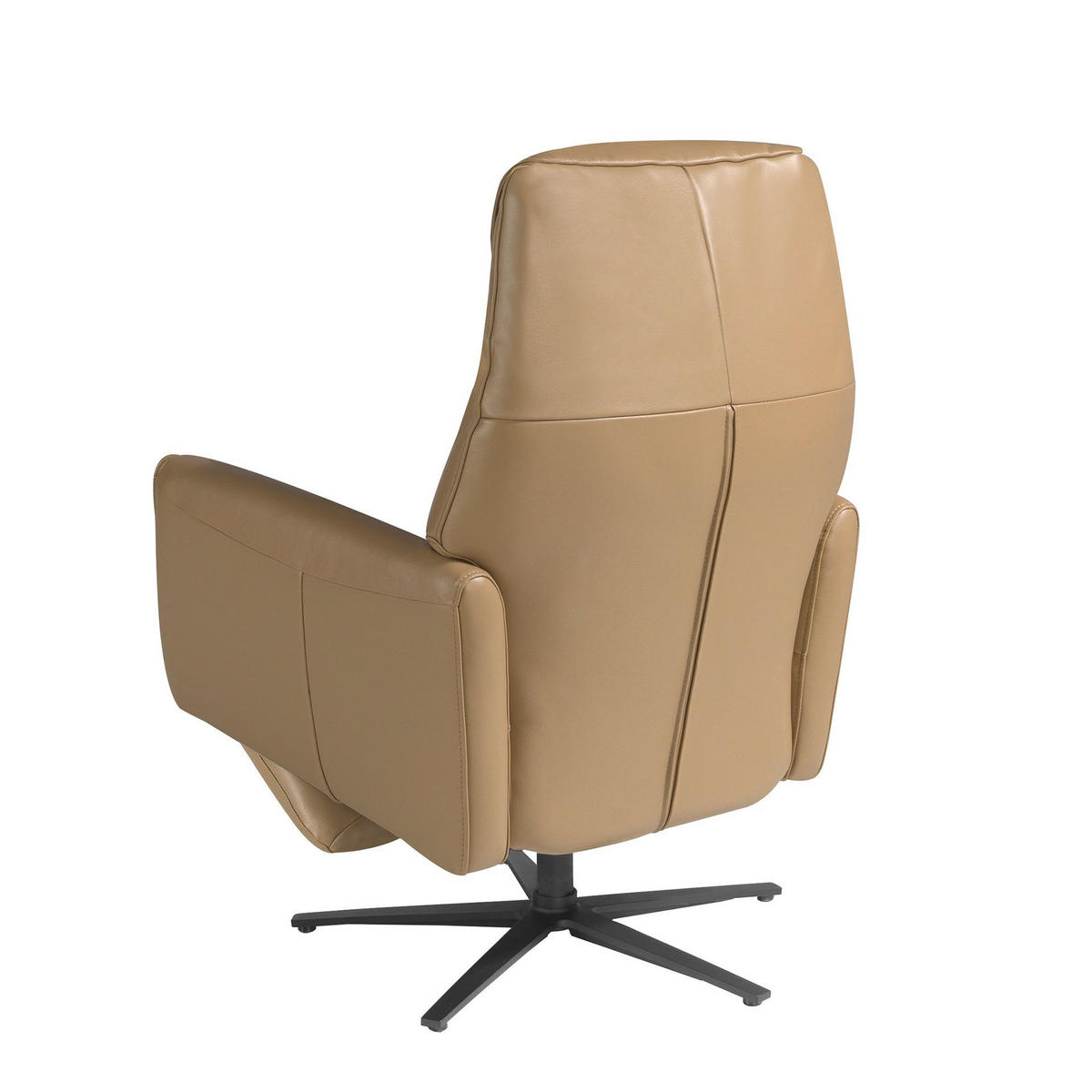 LEDERDREHSESSEL relax arena - Sandfarben/Beige, Leder/Metall (79/108/83cm) - ANGEL CERDA