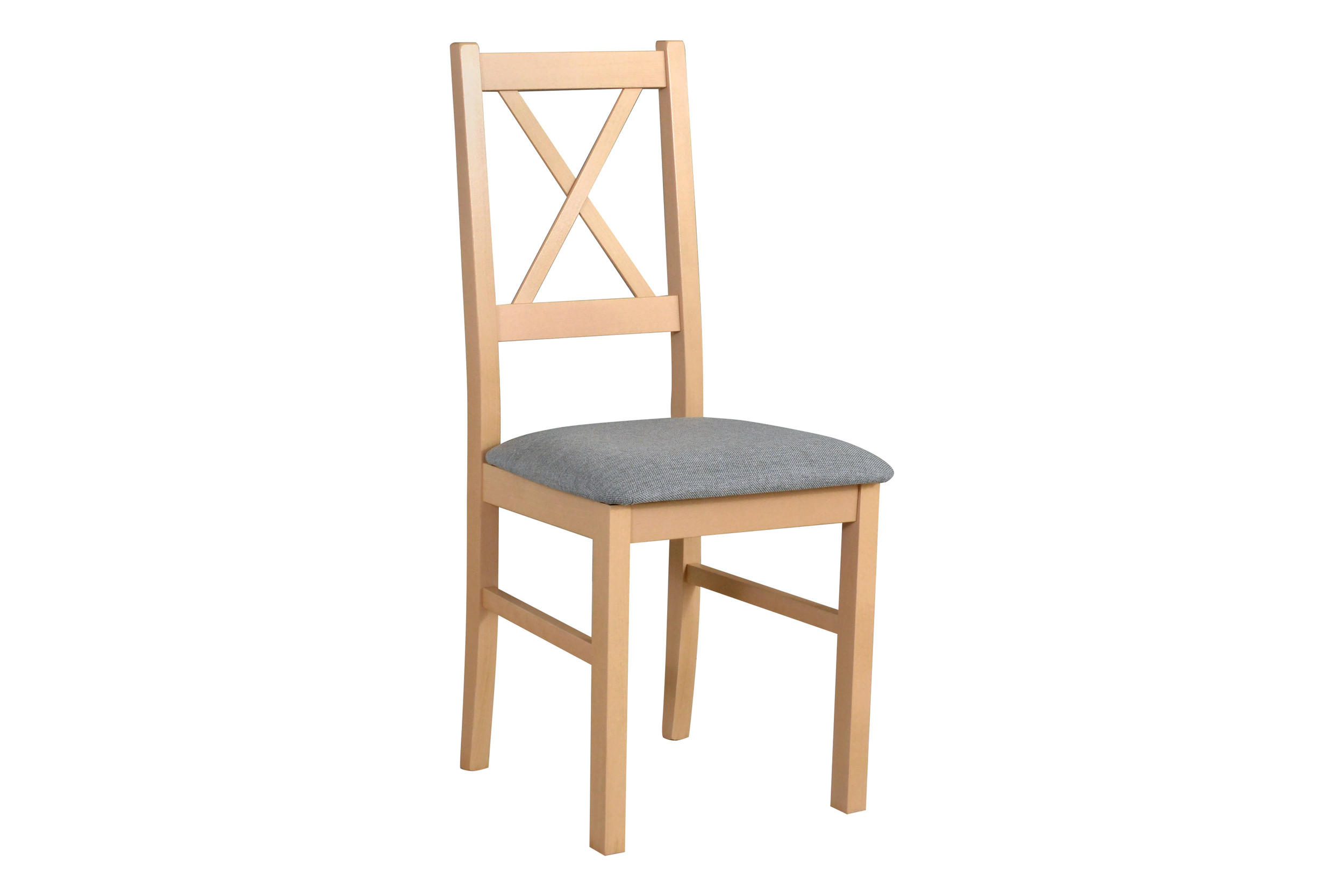 STUHL Nilo 10 (2er Set) - Grau/Sonoma Eiche, Holz (43/94/40cm) - Leaf Design