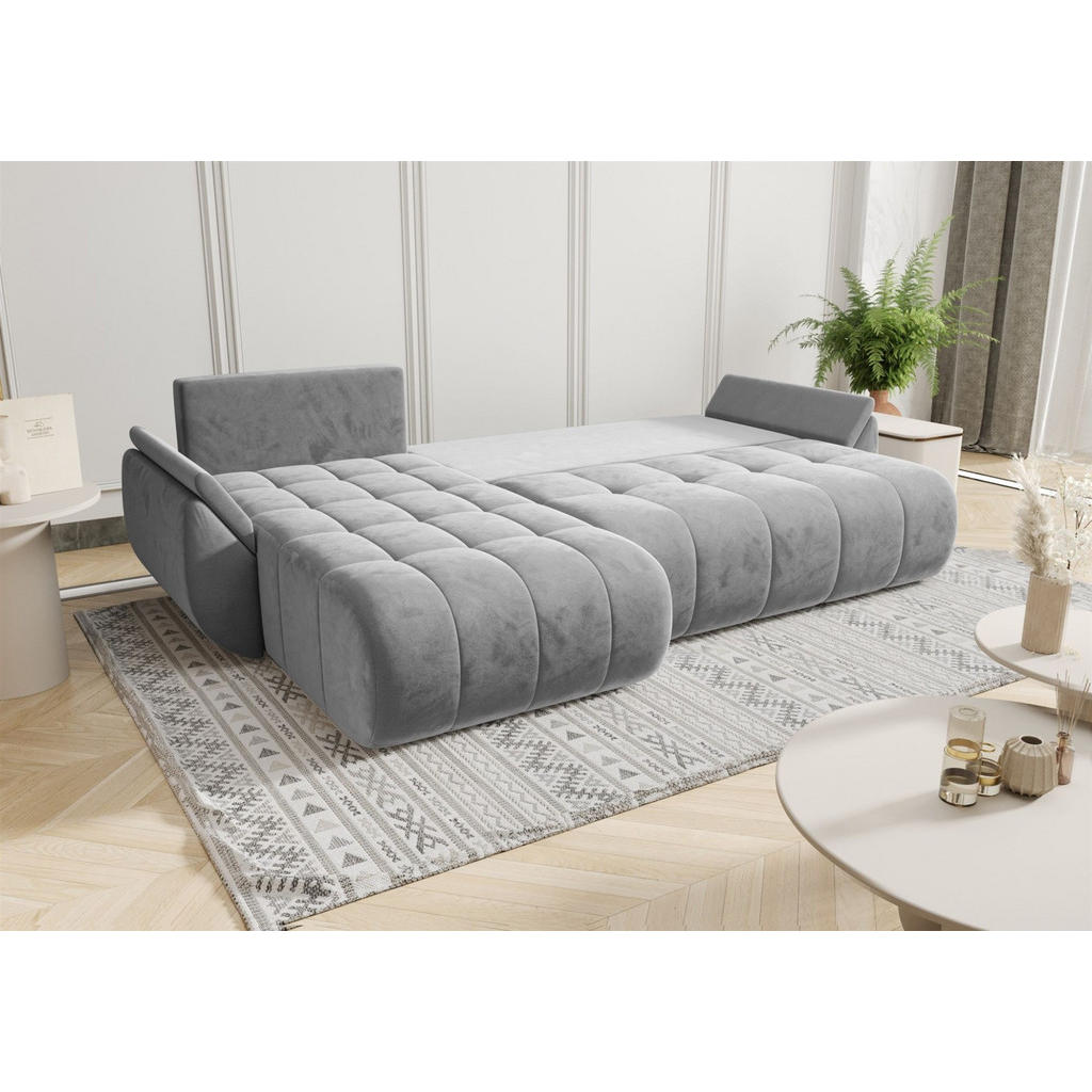 Thumbnail - Fun Möbel Ecksofa, Flieder, Textil, Ottomane links, 280x185 cm, Wohnzimmer, Sofas & Couches, Wohnlandschaften, Ecksofas