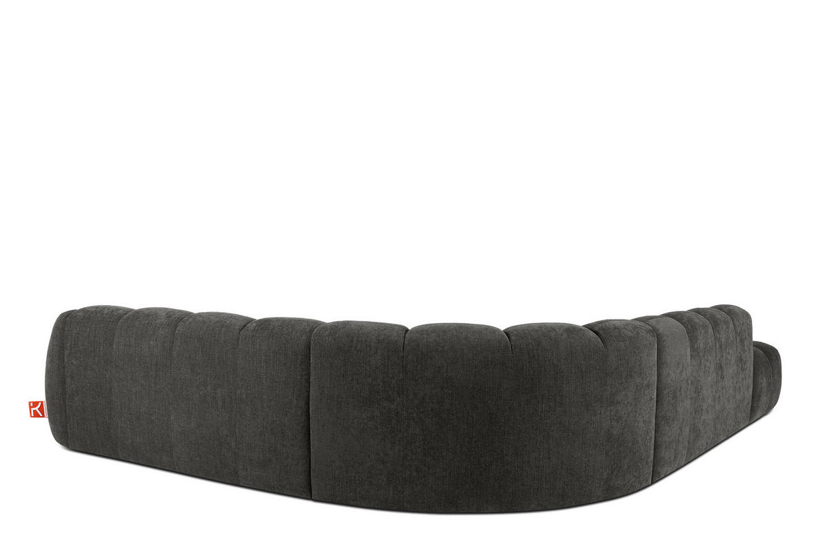 ECKSOFA LINKS FLAVA, Graphitfarben - Graphitfarben, Holz/Holzwerkstoff (310/354cm) - KONSIMO®