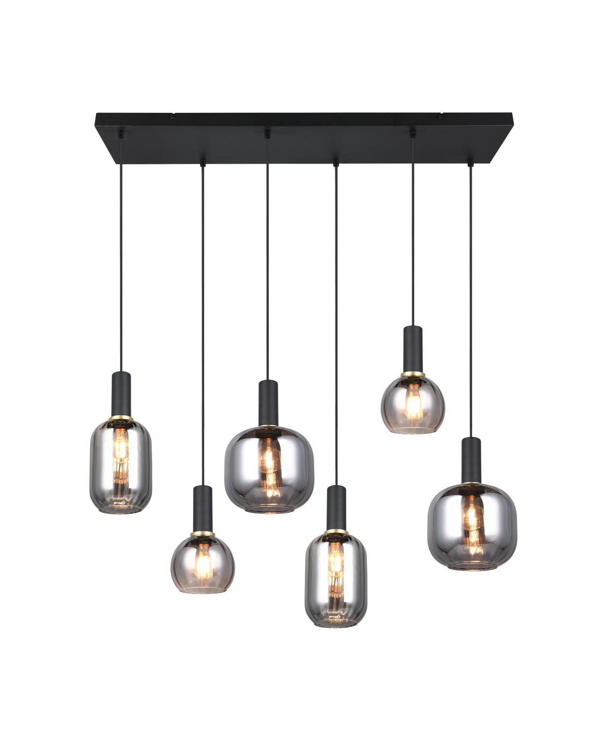 HÄNGELAMPE DIVA - Schwarz - 0/0/150 cm - Schwarz, Metall (92/92/150cm) - Trio Leuchten