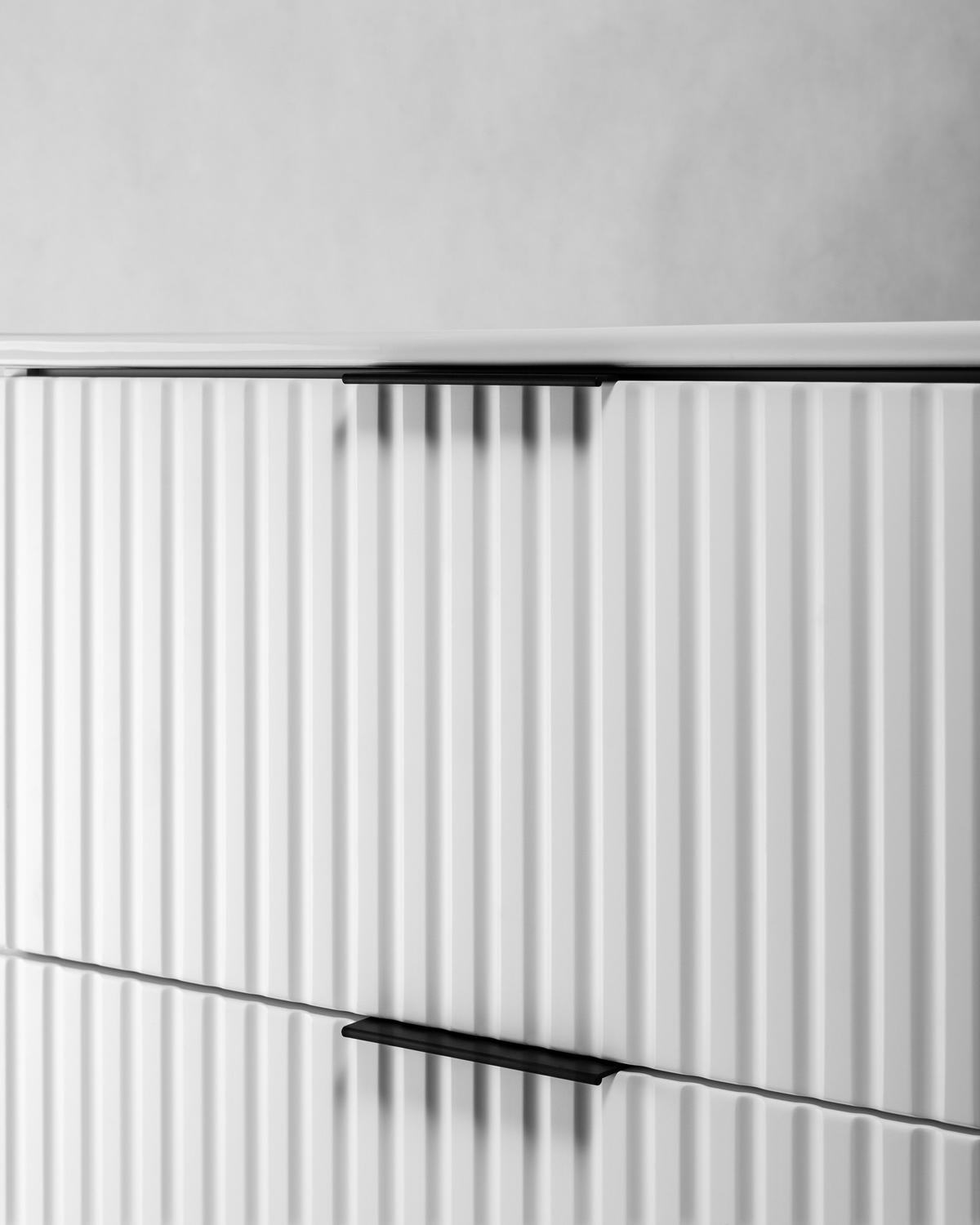 WASCHBECKUNTERSCHRANK FLOW Weiß matt 160/57/46 cm - Weiß, Holzwerkstoff (160/57/46cm) - Rodan