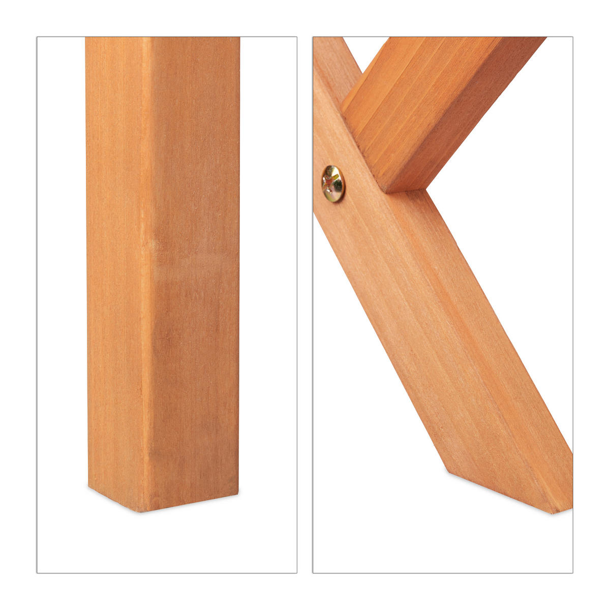 BLUMENTREPPE - Hellbraun, Holz (61/109.5/40cm) - Relaxdays