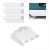 10xFLIESENAUFKLEBER - Weiß, Papier/Kunststoff (30.5/30.5/0.1cm) - Relaxdays
