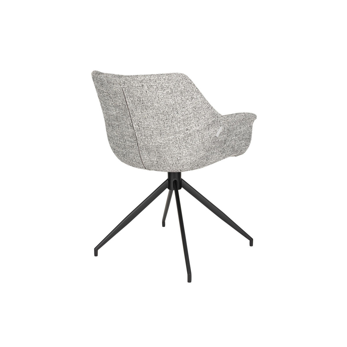 ESSZIMMERSTUHL Doulton Grau - 2 er Set - Grau, Textil (67/80/61cm) - Zuiver
