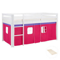 HOCHBETT Lattenrost 90/200 cm Pink - Pink/Weiß, Holz (90/200cm) - Homestyle4u