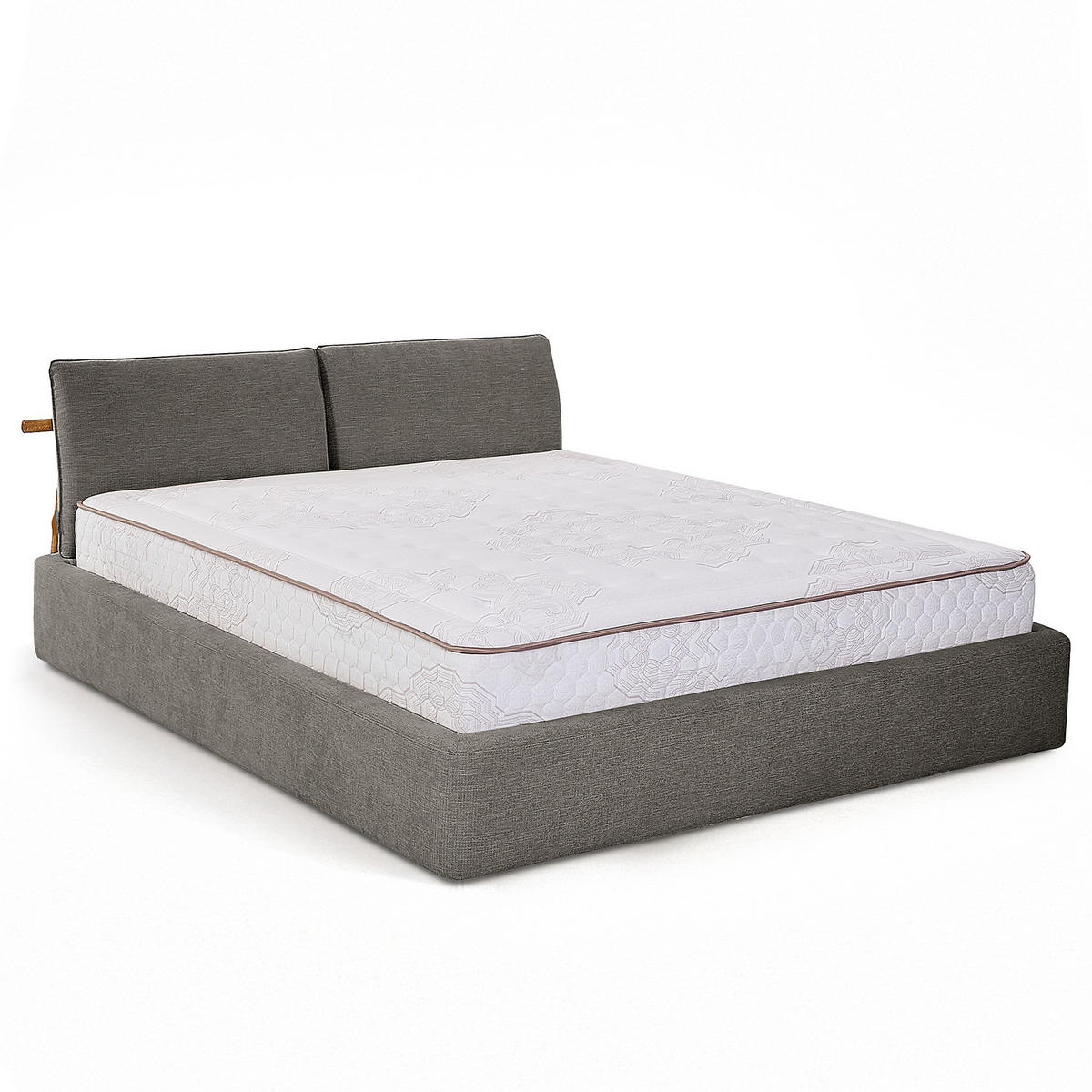 POLSTERBETT - Dunkelgrau, Textil (140/200cm) - home24