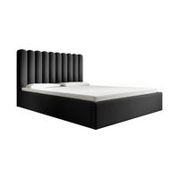 POLSTERBETT mit Kopfstütze Sothel 200x200 cm, Schwarz - Schwarz, Textil (200/200cm) - Meblito