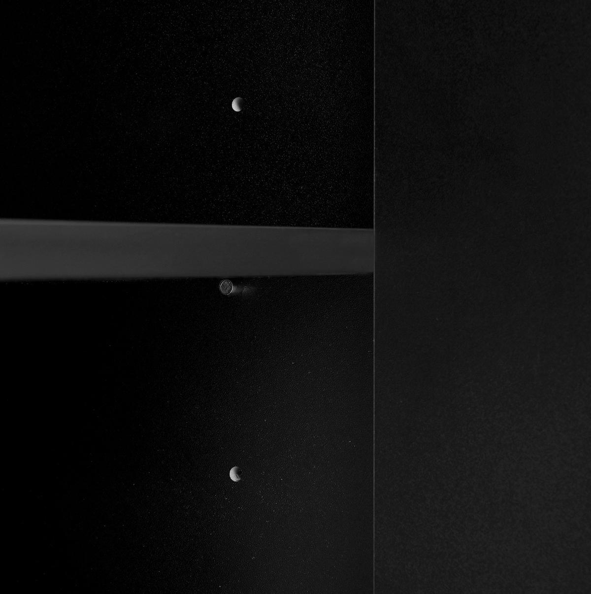 KOMMODE aus MDF 140x38x82cm in Schwarz mit 4 Türen & 4 Schubladen - Schwarz, Holzwerkstoff (140/82/38cm) - Modfu