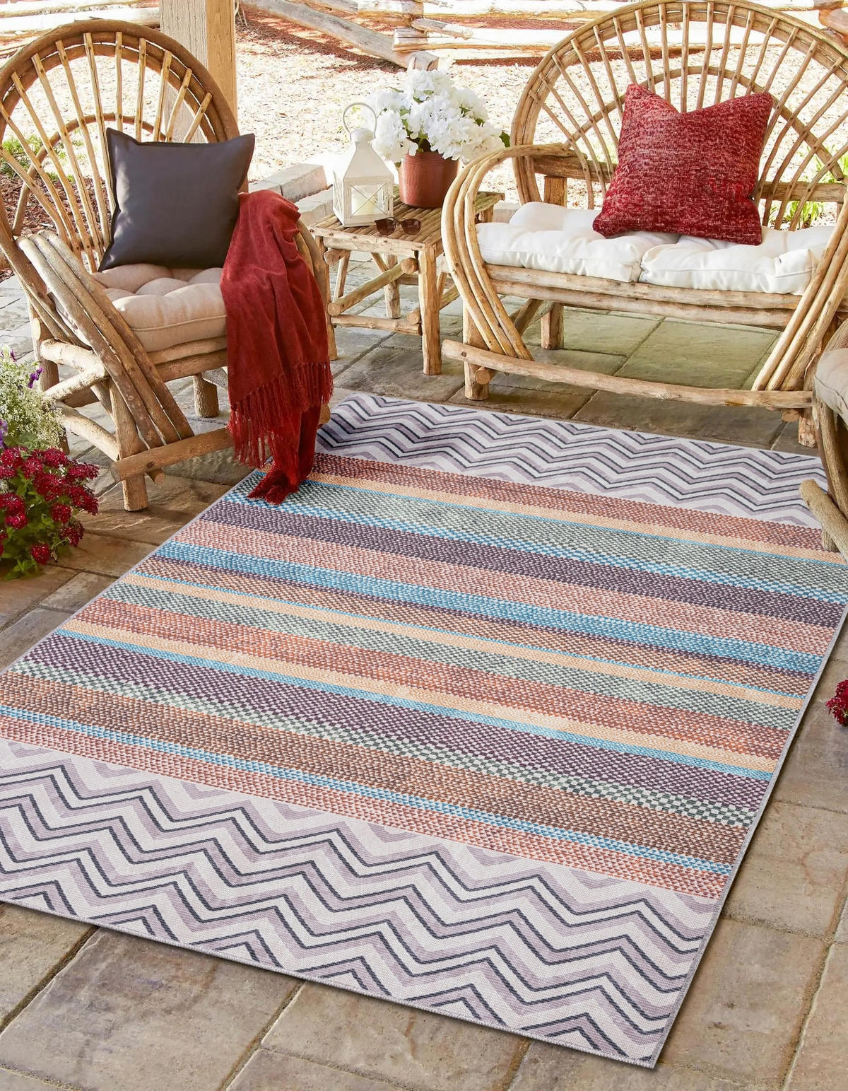 TEPPICH Rivka Rostfarben,Pastellblau,Mauve 160/230 cm - Rostfarben, Textil (160/230cm) - My-Rug
