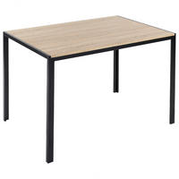 ESSTISCH 120/80/76 cm Hellbraun, Schwarz Rechteckig Newfield - Hellbraun, Holzwerkstoff (120/80/76cm) - Beliani