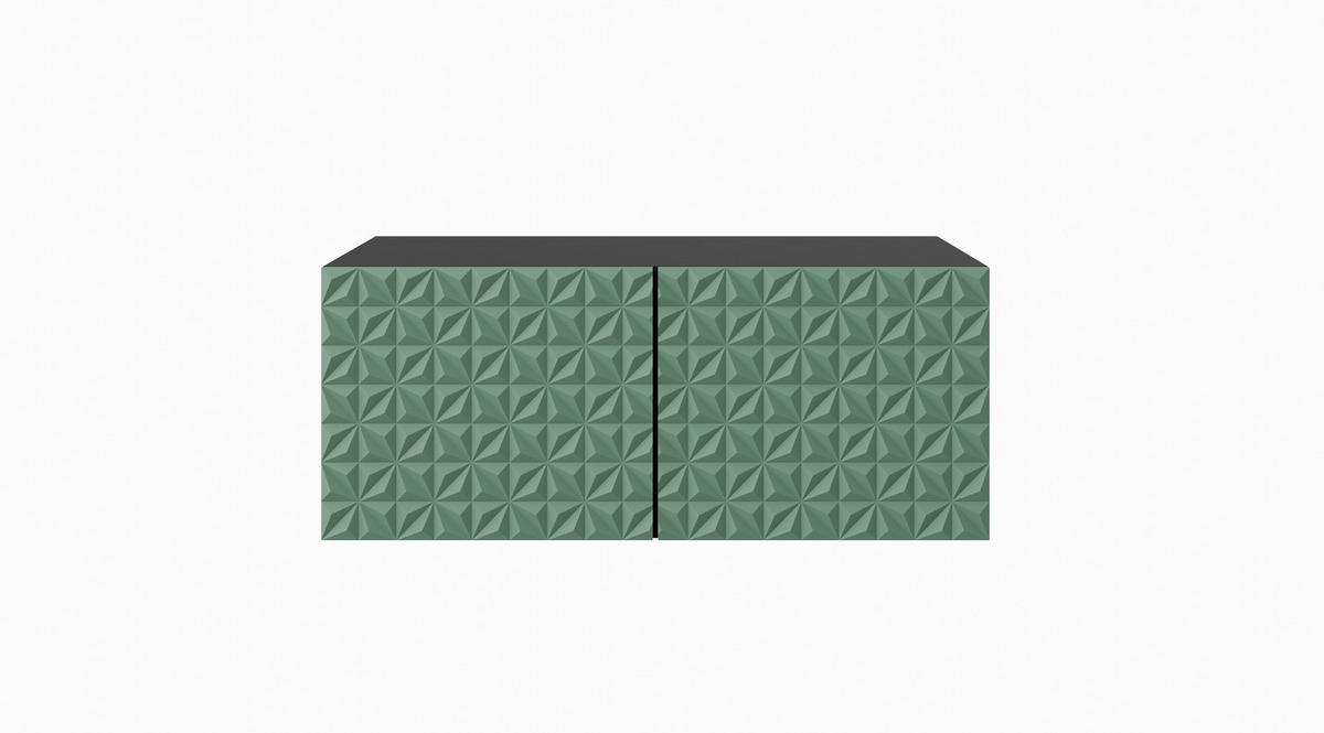 TV-SCHRANK CALI - Schwarz/Grün, Holzwerkstoff (100/41/40cm) - Meblini