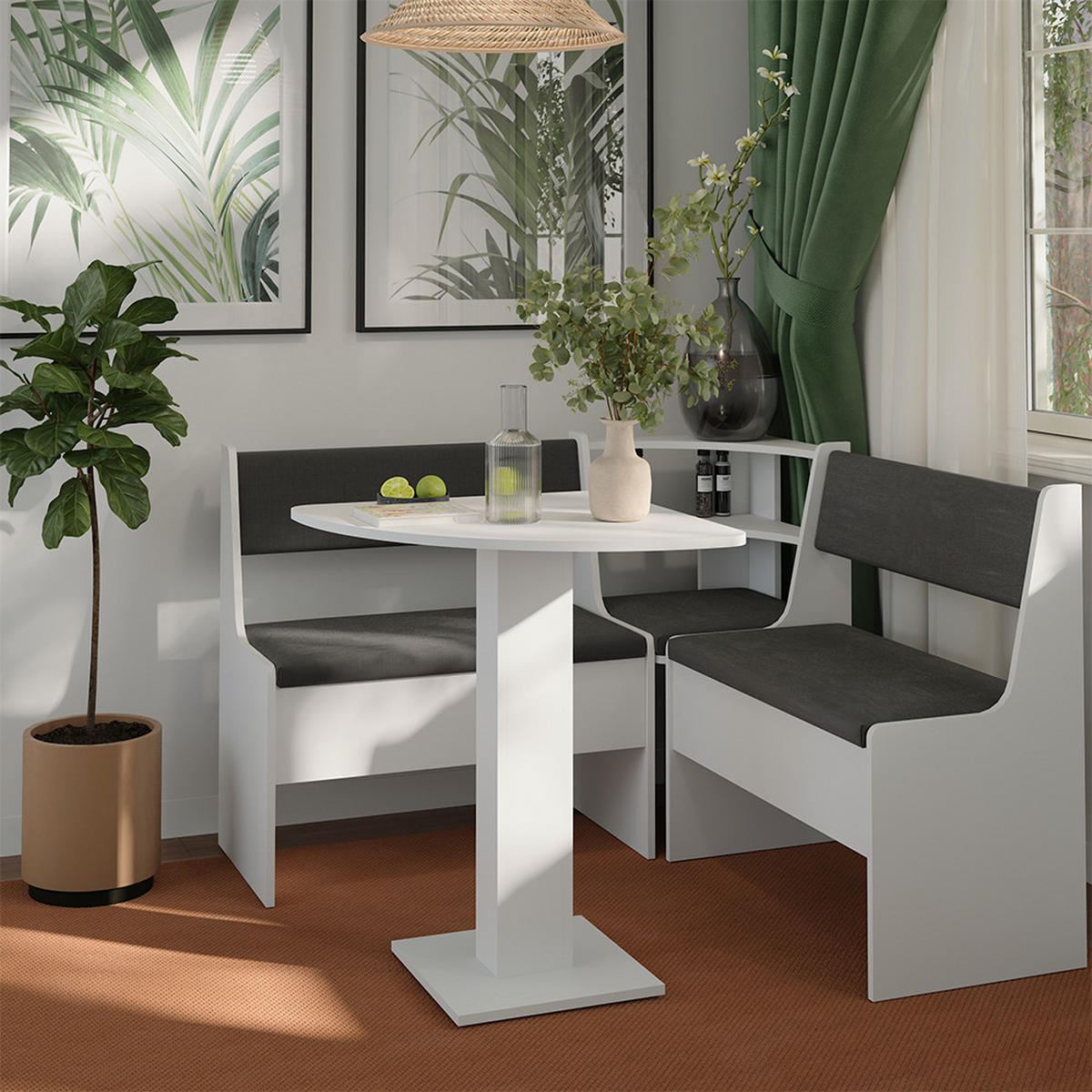 JEDÁLENSKÝ STÔL Roman, biely, 60 x 60 cm - biela, kompozitné drevo (60/60/75cm) - Vicco